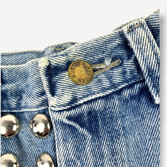 Rustler Studded Distressed Cut Off Jean Shorts - Picture 2 of 6